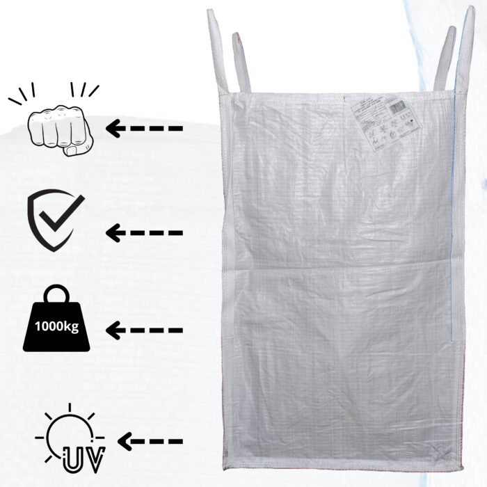 WOREK BIG BAG KONTENEROWY 90x90x160cm na Śmieci Odpady - obrazek 2