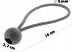 GUMKA LINKA ELASTYCZNA Z KULKA DO MOCOWANIA PLANDEK BANEROW NAMIOTU 20CM - obrazek 3