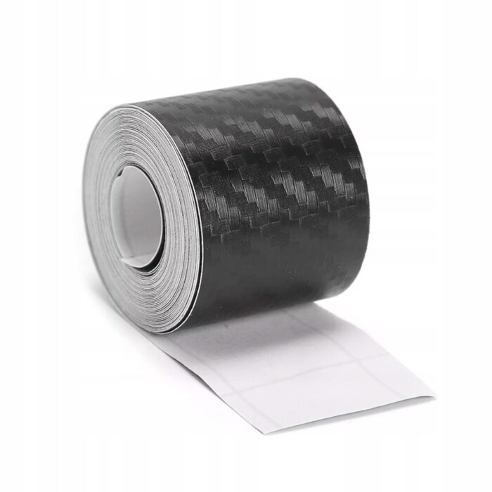 TAŚMA OCHRONNA FOLIA CARBON GRUBA NA PROGI SŁUPKI SAMOPRZYLEPNA 10CM 5M - obrazek 1