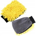 RĘKAWICA Z MIKROFIBRY DO MYCIA SAMOCHODU AUTA GĄBKA DO KAROSERII SZYB FELG