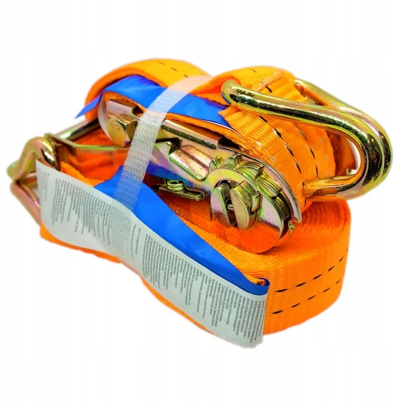 PAS PASY TRANSPORTOWE Z NAPINACZEM 8M 5T MOCUJĄCE ŁADUNEK PAS TRANSPORTOWY TUV - obrazek 1