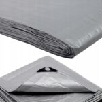 PLANDEKA OCHRONNA 3X4M SREBRNA OKRYCIOWA MOCNA WZMOCNIONA WODOODPORNA - obrazek 3