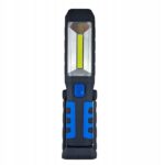 LATARKA WARSZTATOWA 1 LED COB LAMPA AKUMULATOROWA USB MAGNES HAK 3W1