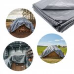 PLANDEKA OCHRONNA 3X4M SREBRNA OKRYCIOWA MOCNA WZMOCNIONA WODOODPORNA - obrazek 5