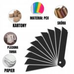 OSTRZA DO NOŻA CZARNE WYMIENNE ŁAMANE 18 MM 10 SZT TAPECIAKA TAPET - obrazek 3