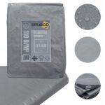 PLANDEKA OCHRONNA 3X4M SREBRNA OKRYCIOWA MOCNA WZMOCNIONA WODOODPORNA