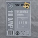 PLANDEKA OCHRONNA 3X4M SREBRNA OKRYCIOWA MOCNA WZMOCNIONA WODOODPORNA - obrazek 4