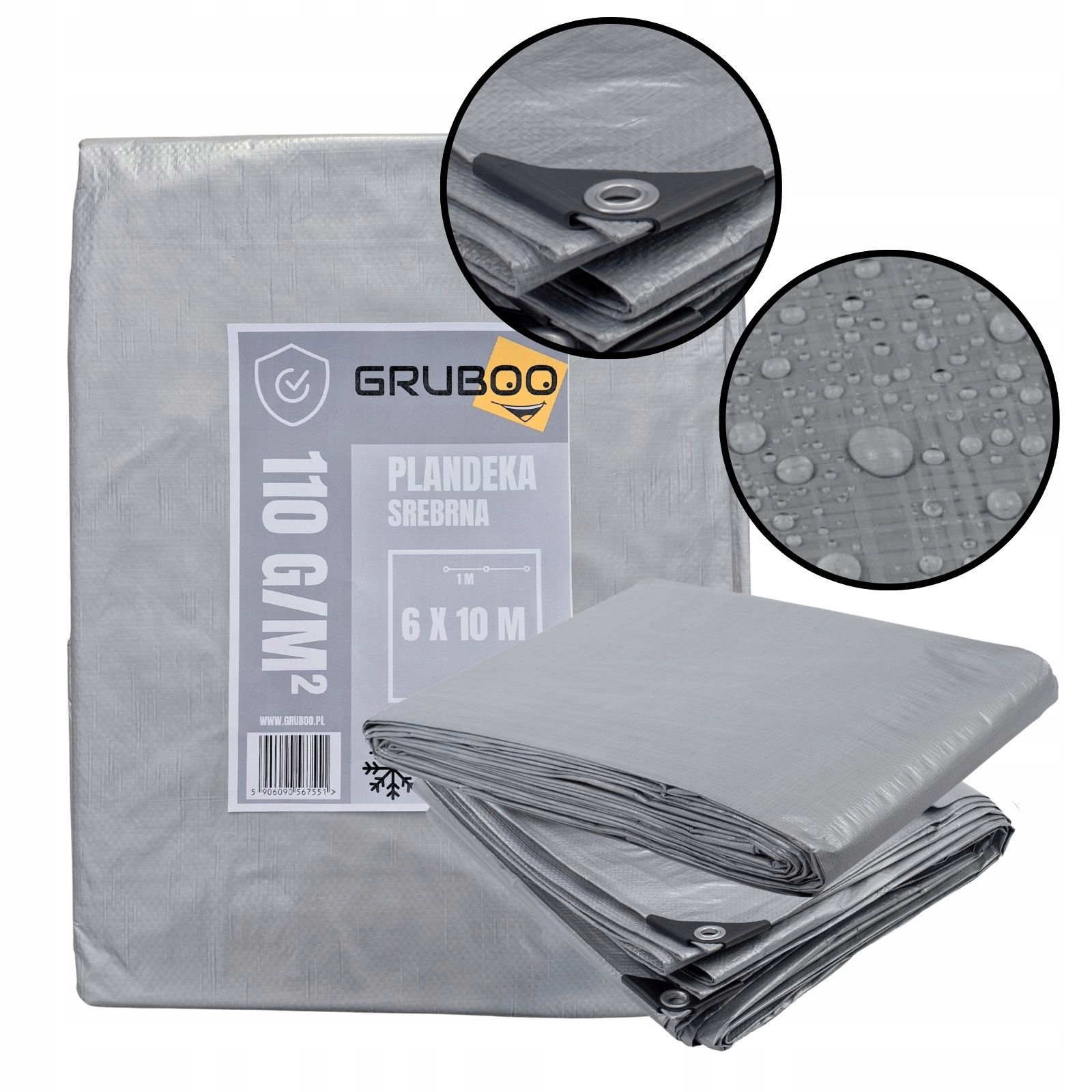 G-PLS6X10 PLANDEKA 6X10M - WYTRZYMAŁA PŁACHTA ZABEZPIECZAJĄCA NA MRÓZ I WILGOĆ UV+ - obrazek 1