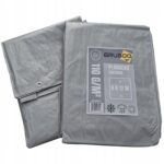 PLANDEKA PŁACHTA 6X12M SREBRNA GRUBA OKRYCIOWA WZMOCNIONA MROZOODPORNA UV - obrazek 3