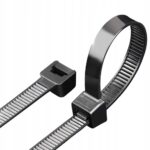 OPASKI ZACISKOWE KABLOWE ZIPERKI TRYTKI CZARNE 2,5X200MM - obrazek 4