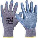 Rękawice Ochronne Robocze Nitrox Ogrodowe Szare R.9 Mechanika Motoryzacja Ochrona - obrazek 2